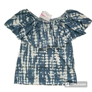 LulaRoe Alana Flounce Top Tie Dye - size Medium